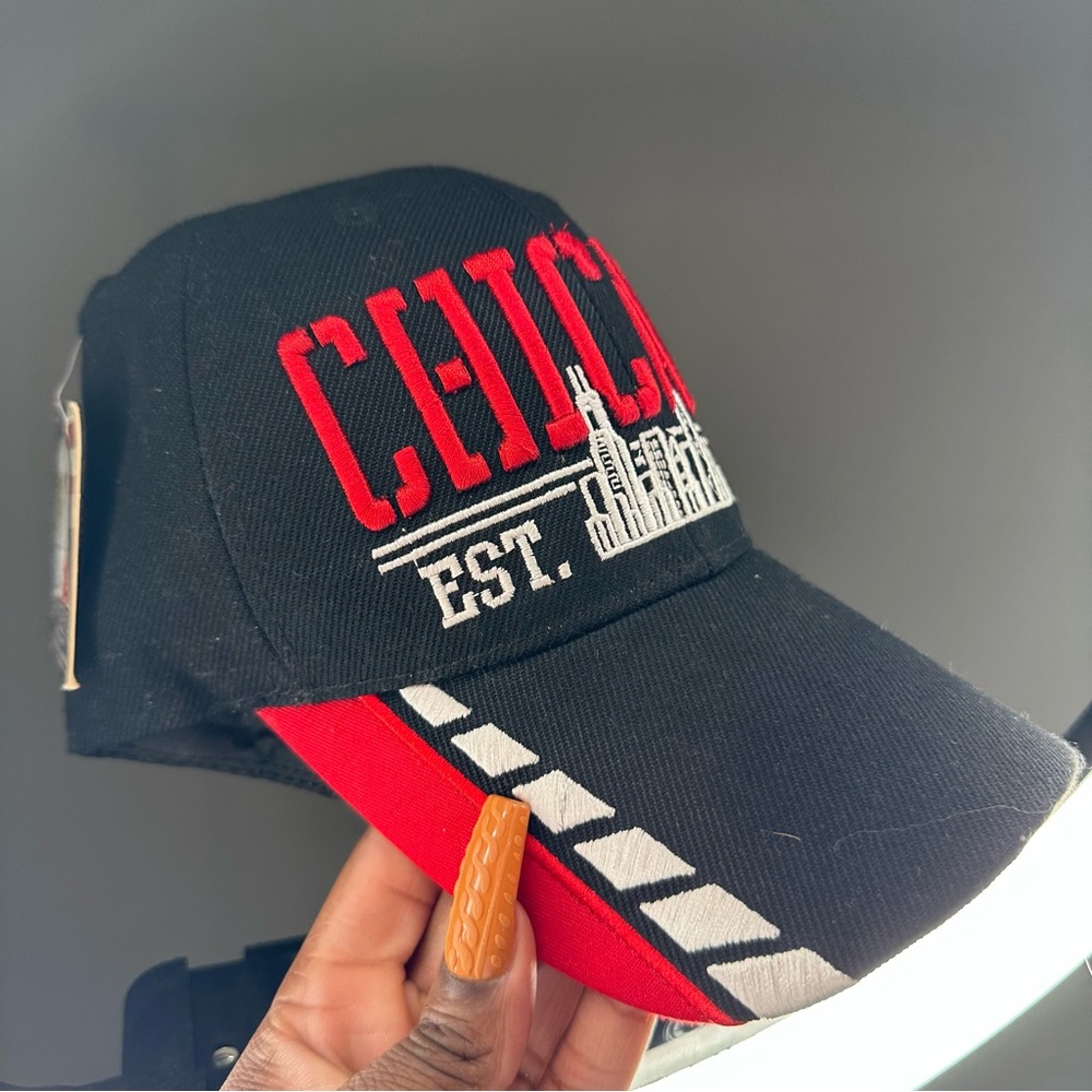Chicago Black and Red Cap SAME DAY SHIP 💨🛫📦🤗 - Picture 2 of 9